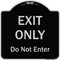 Signmission Designer Series-Exit Only Do Not Enter Black & Silver Heavy-Gauge Aluminum, 18" H, BS-1818-9845 A-DES-BS-1818-9845 - alternate 1